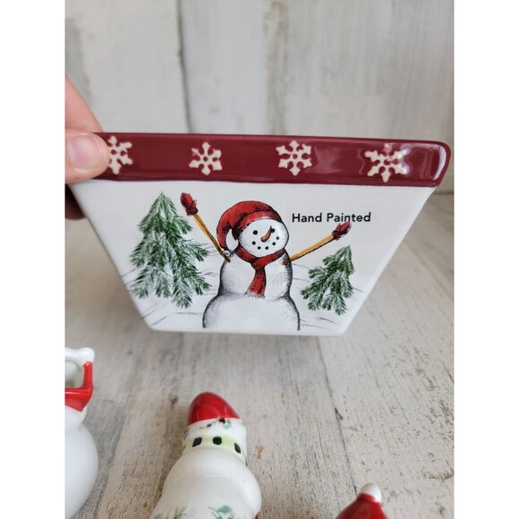 Variety snowman bowl spreader Santa figure Xmas decor home collection - Picture 13 of 13